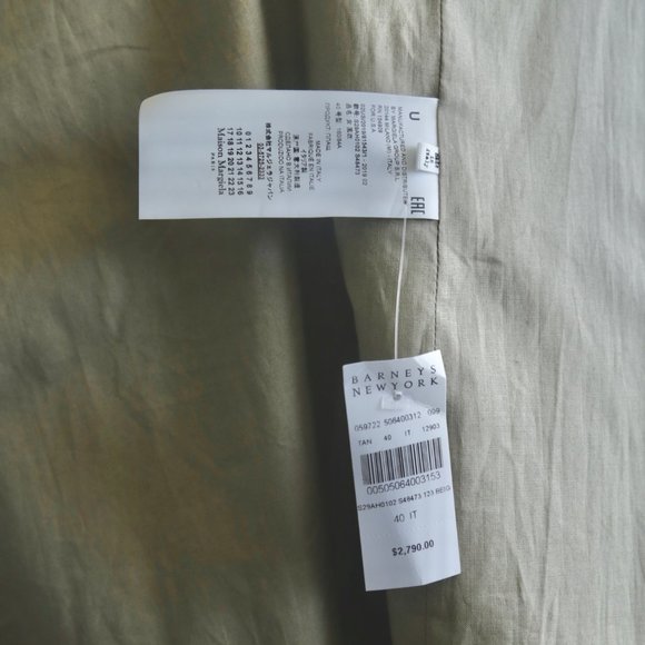 Maison Margiela Wool-sleeve twill trench coat - Picture 8 of 10